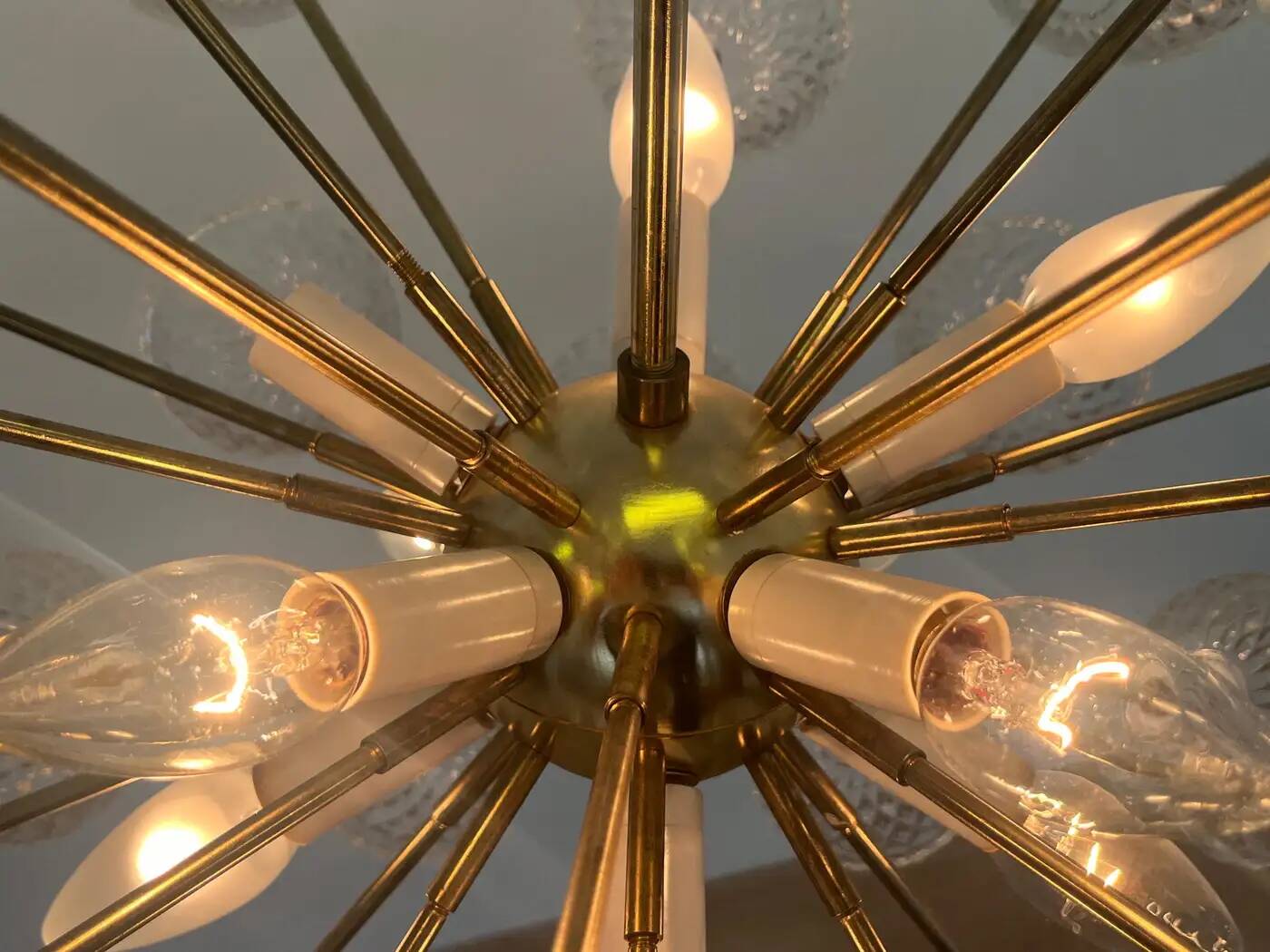 Dandelion, Sputnik chandelier by Kamenicky Senov, 1970