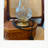 Brass and crystal table lamp