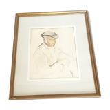 Aqurelle portrait of Vendéen