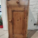 Old bedside table in old pine