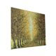 Large Vintage Painting on Canvas Perspective Trees Signed