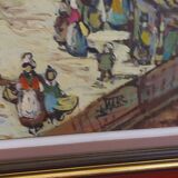 Huile sur toile guy marc (ecole de rouen xxème)