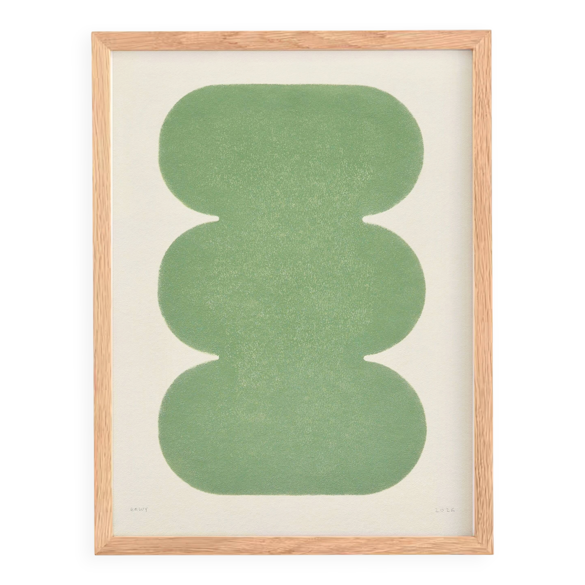 Peinture abstraite sur papier - signée Eawy