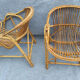 Pair of 1960 rattan armchairs