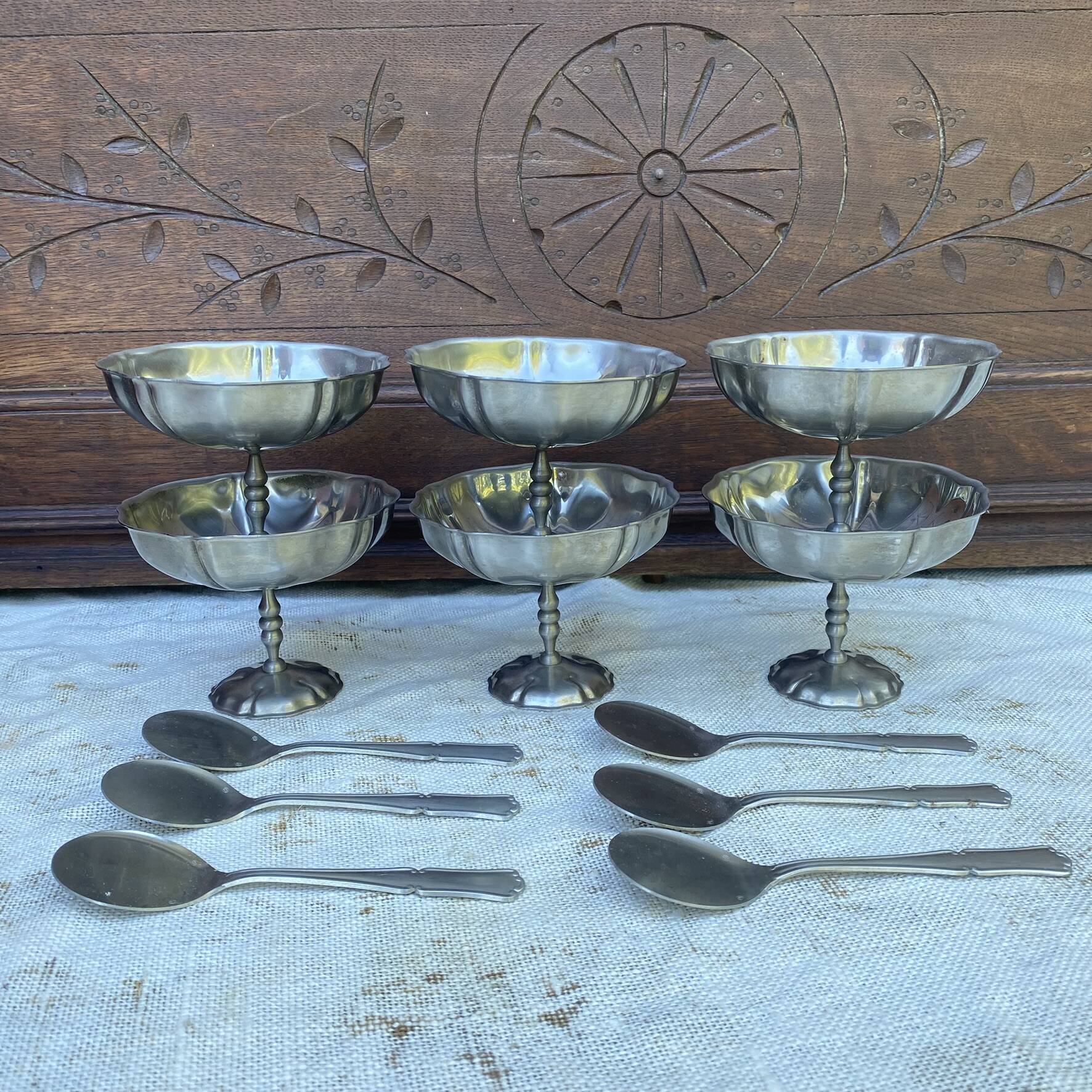 Coupes à glaces en inox mat Jean Couzon