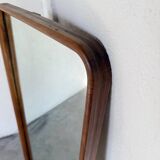 Miroir scandinave en teck massif 1970
