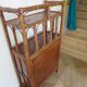 Retro-modernist - Sideboard-bookcase-2 doors-wood-rattan-cane-1960s
