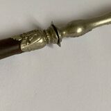 Spoon made of horn and silver metal