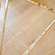 Vinyl service in gilded metal, with wooden top