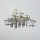 Curtis Jere large midcentury hanging wall forest sculpture "The Elms", 1973