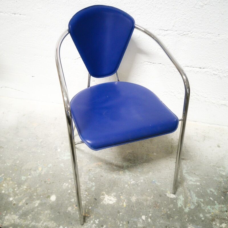 Vintage leather chair by Effezeta