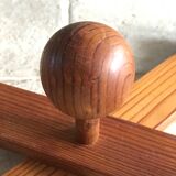 80's wooden extendable patère