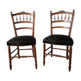 2 old chairs re-lined