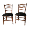 Set de 2 chaises anciennes retapissées