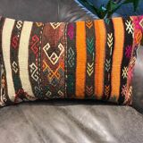 Vintage Orange Lumbar Cushion Cover 40x60cm