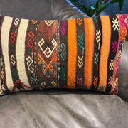 Vintage Orange Lumbar Cushion Cover 40x60cm