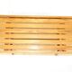 Minimalist pine bench, suede, 1970