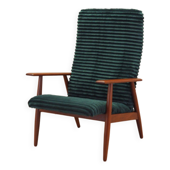 Velour armchair, Danish design, 1970s, production: Denmark