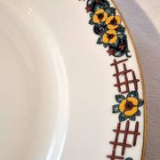 Round serving dish Art Deco, Limoges porcelain, André François, A570