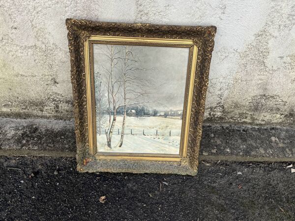 Tableau XIX Jacob Jackson - Paysage d'hiver aux bouleaux