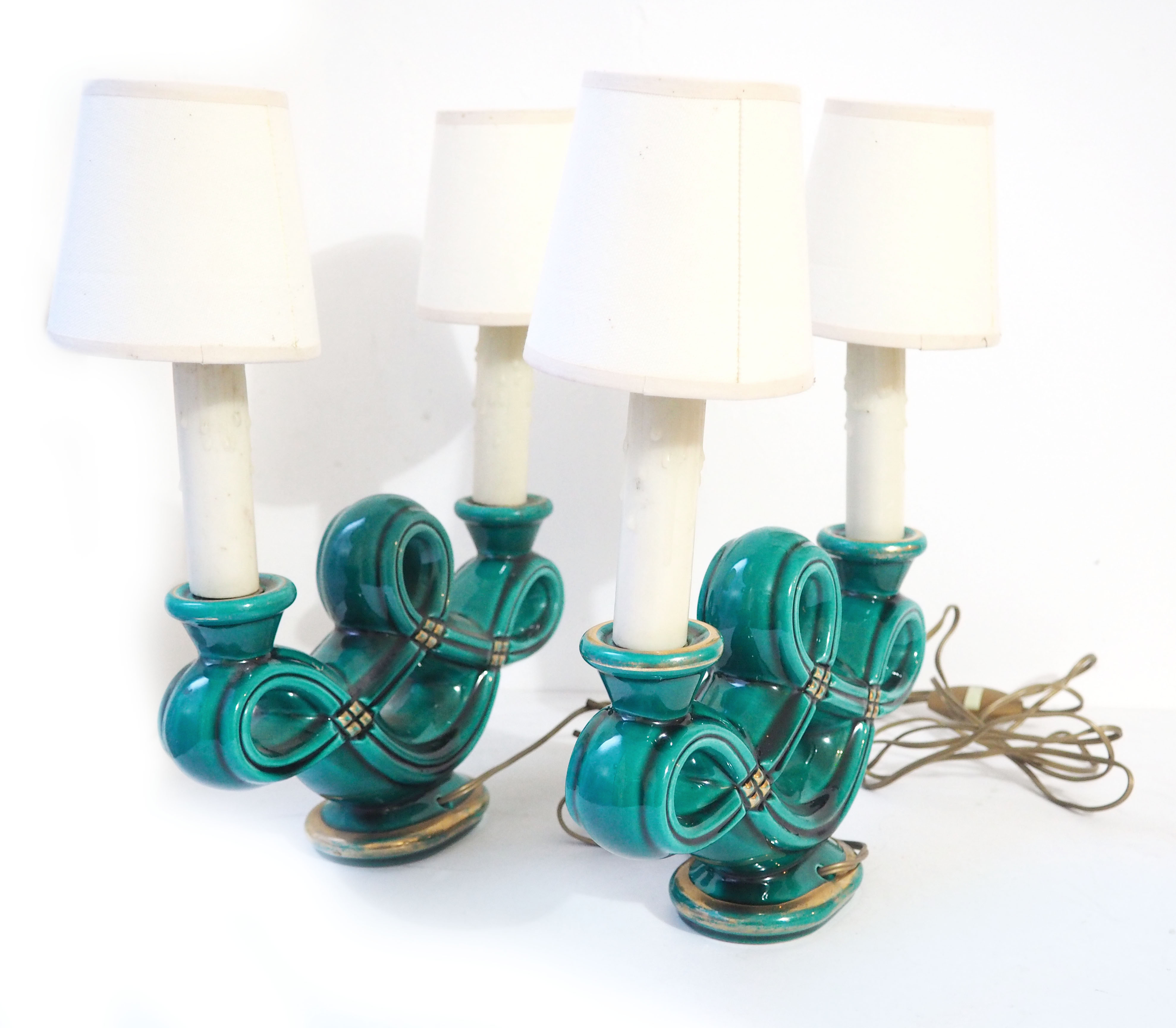 Pair of candlestick lamps