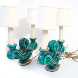 Pair of candlestick lamps