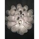 Clear “Selle Seghettate” Murano Glass Candlestick