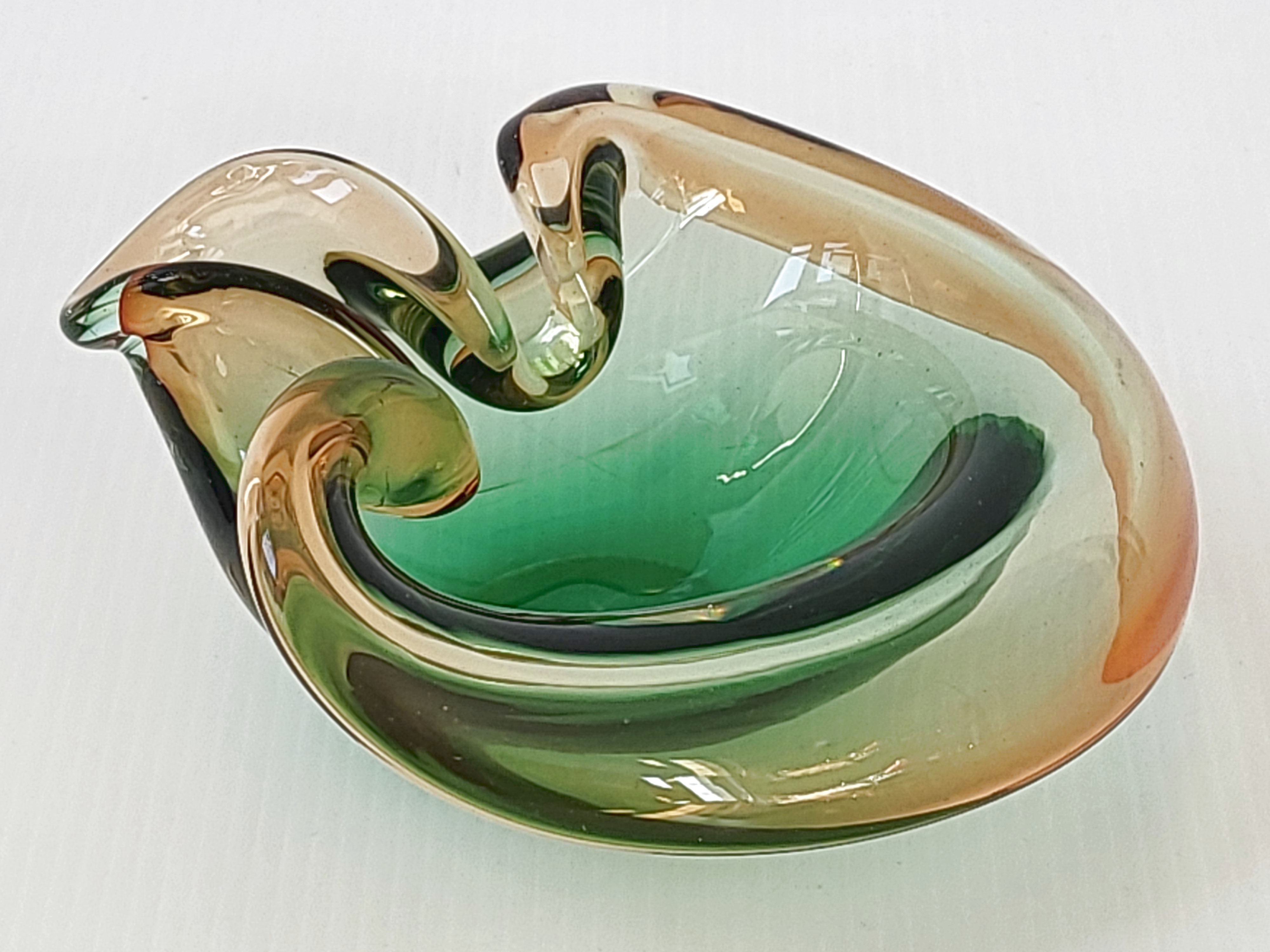 Vintage murano glass pouch tray 1960