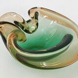 Vintage murano glass pouch tray 1960