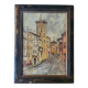 20th Century Framed Original Signed Oil Painting of a City Scene