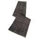 Distressed turkish narrow runner 290 x 60 cm wool vintage rug, overdyed black