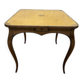 Table à jeux en cuir  de style Louis XV