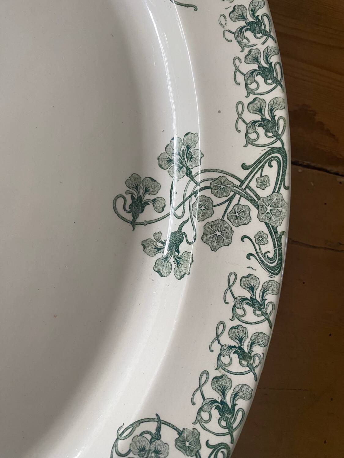 BFK Boch Frères Keramis oval dish, Capucines model, large model