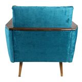 Petrol Golden Danish Retro Easy Chair Club Chair 60s Mid-Century