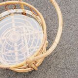Vintage rattan mini-bar