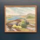 Huile sur toile originale suédoise – “Côte” par R, 1979 – Vintage et encadrée – 50 × 42 cm (19,7" × 16,5")