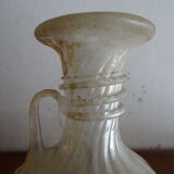 Vase with miniature handle Scavo Seguso Vetri d'Arte iridescent glass Murano 1950