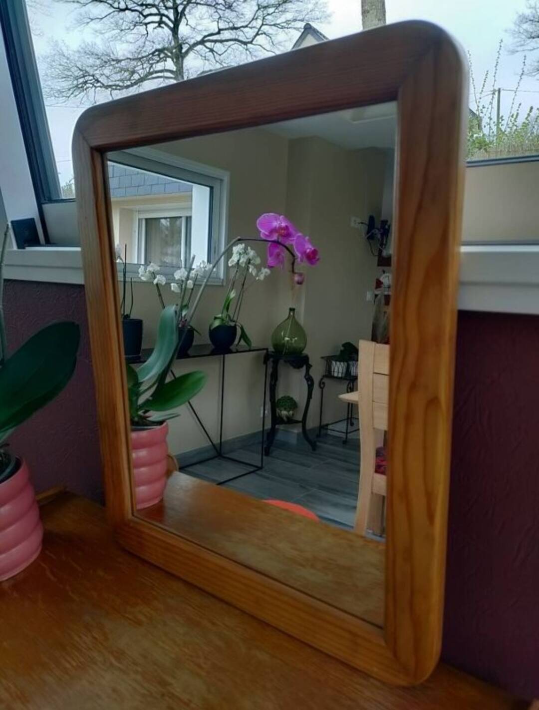 Vintage pine mirror