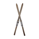 Old wooden skis