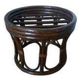 Wicker rattan stool pouf