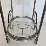 Oval silver-plated brass trolley from Maison Baguès.