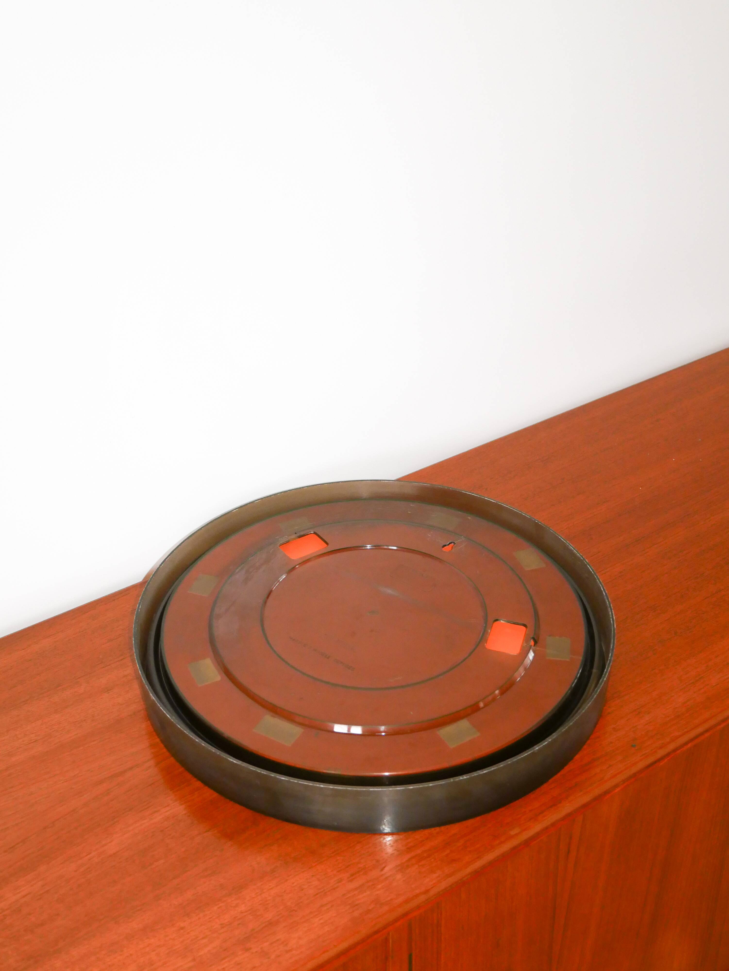 Gray plexi cap mirror Made in France Registered model, Design, 1970