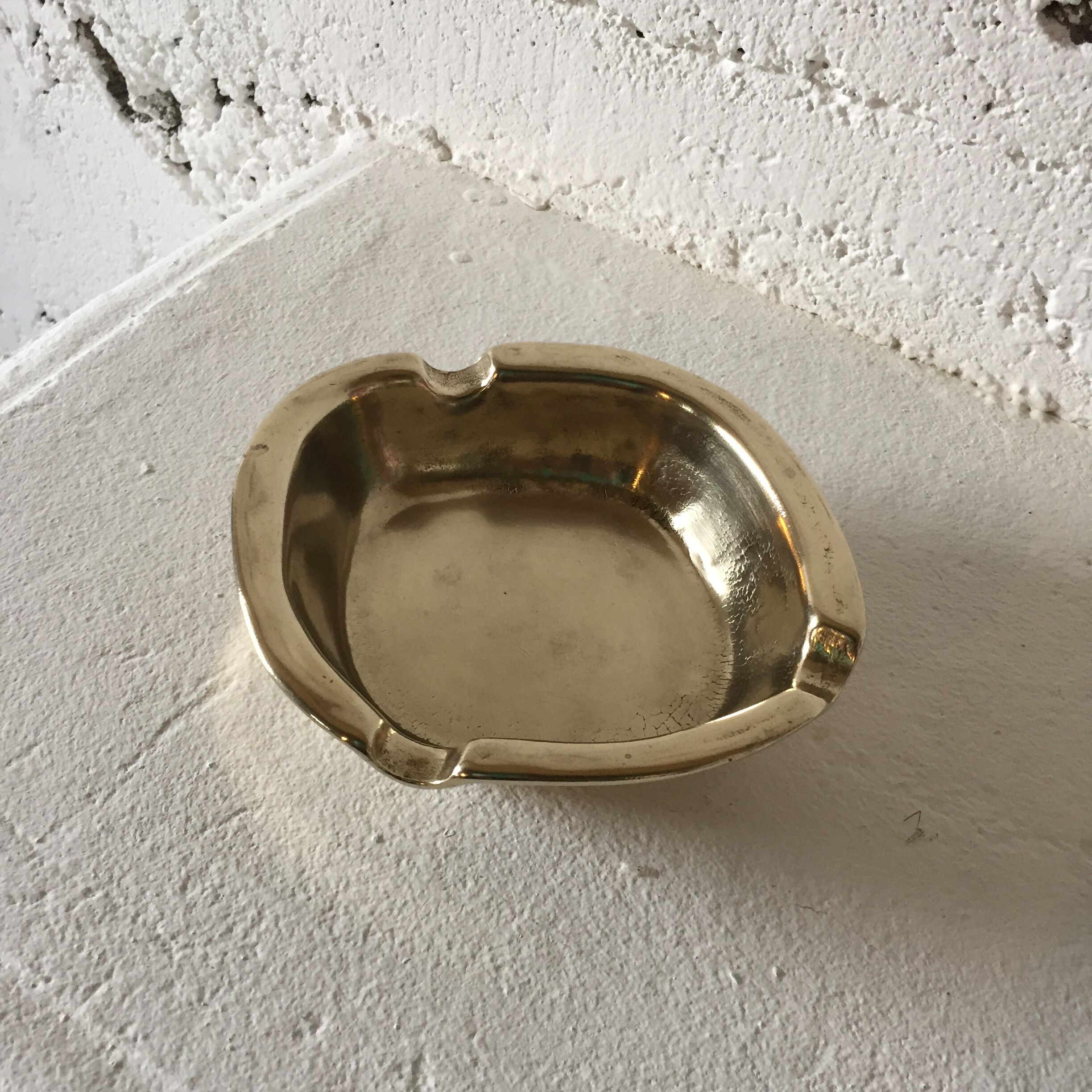 Vintage brass ashtray