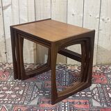Suite of 3 G-Plan nesting tables in teak from the 70s