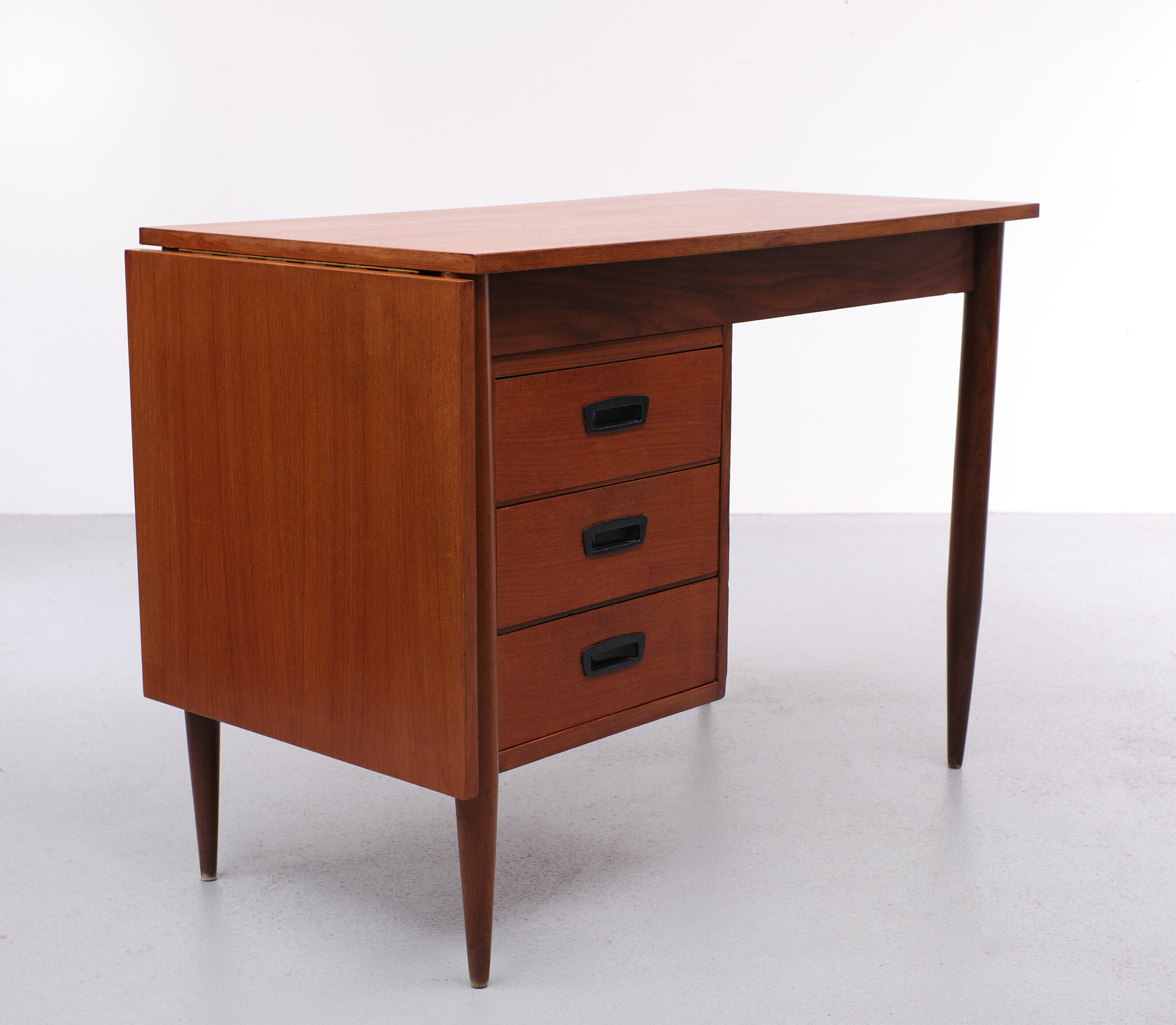 Danish teak drop leaf writing desk by arne vodder, 1960s