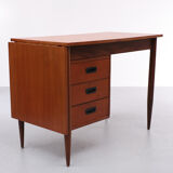Danish teak drop leaf writing desk by arne vodder, 1960s
