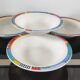 Set of 4 vintage Memphis style deep plates.