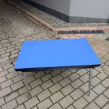 Blue formica table