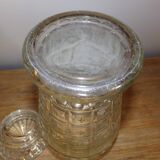 Jar of chiseled glass apothecary