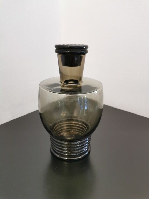 Smoked glass carafe, vintage design